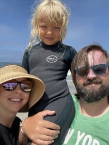 hiking with my family