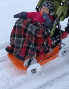 i originally from russia, where is so much snow that we using slides under the strollers